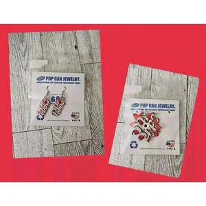Jazzy Pop Can Jewelry Upcycled Dr Pepper Earrings And Charm